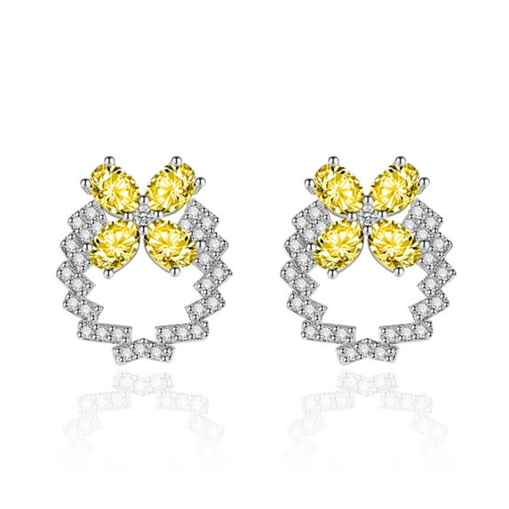 Vireellx Diamond Earrings for Women Clover Earrings Jewelry for Her Birthday Christmas Gifts