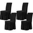 thumbnail image 1 of Vireellx Dining Chair Covers Set of 2, Universal Stretch Dining Room Chair Covers with Skirt, Removable Parsons Chair Slipcover for Kitchen Wedding Party Banquet, 1 of 7