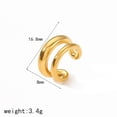 thumbnail image 1 of Vireellx Earrings for Women 18K Karat Gold Plated Ear Bone Clips Triple Ear Clips Holeless Jewelry Gift for Women, 1 of 10