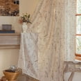 thumbnail image 1 of Vireellx Floral 84 Inches Curtains for Bedroom Jacquard Drapes Bird Patterned Semi Sheer Boho Living Room Window Curtains 2 Panels Farmhouse Rod Pocket Light Filtering Decorative Window Treatments, 1 of 7