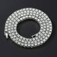 thumbnail image 1 of Vireellx Gold Silver Iced Out Diamond Tennis Chain Necklace for Men Women, Rhinestone Tennis Necklaces for Women and Teens, Tennis and Cuban Link Chains 18-30 Inches, 1 of 10