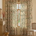 thumbnail image 1 of Vireellx Leaves Curtains for Living Room 84 Inch Length 2 Panels Set Semi Sheer Boho Drapes Green Farmhouse Tassel Rod Pocket Window Curtain Panels Bedroom Rustic Country Botanical Window Treatment, 1 of 7