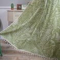 thumbnail image 1 of Vireellx Leaves Curtains for Living Room 84 Inch Length 2 Panels Set Semi Sheer Boho Drapes Green Farmhouse Tassel Rod Pocket Window Curtain Panels Bedroom Rustic Country Botanical Window Treatment, 1 of 7