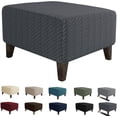 thumbnail image 1 of Vireellx Newest Jacquard Ottoman Slipcovers Folding Storage Stool Furniture Protector Cover Soft Thick Rectangle Foot Rest Slipcover with Elastic Bottom, 1 of 7