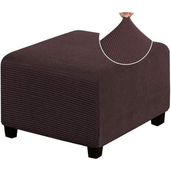 Vireellx Ottoman Covers Slipcover 18 x 18/20x20/36 x 36 in Ottoman Covers Protector for Footrest Foot Stool Furniture Stretch Comfortable with Elastic Bottom