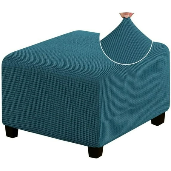 Vireellx Ottoman Covers Slipcover 18 x 18/20x20/36 x 36 in Ottoman Covers Protector for Footrest Foot Stool Furniture Stretch Comfortable with Elastic Bottom