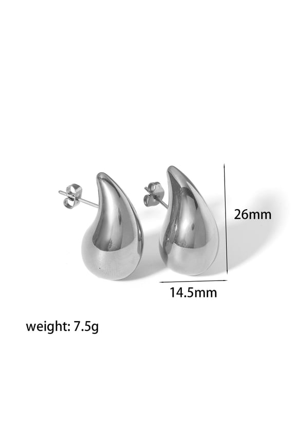 Plated Earrings for Women 18K Karat Gold Jewelry Gift Versatile Premium Sense Titanium Steel Hollow Earrings