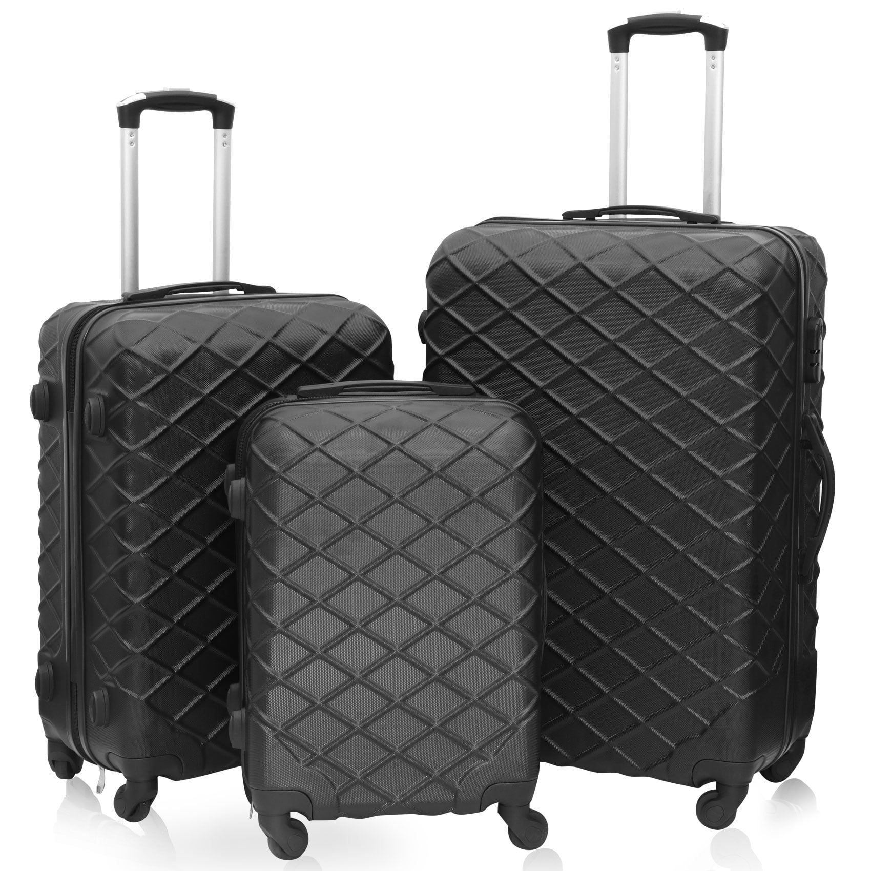 Virego 3 Piece Luggage Sets Hardshell Lightweight Suitcase with Spinner