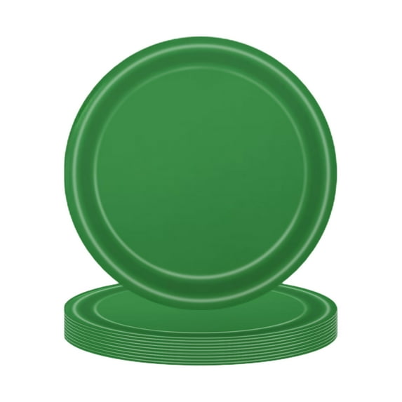 Virelaxpo 10-Count Christmas Themed Paper Plates, Red and Green Dinner Plates for Holiday Parties, Disposable Tableware for Festive Decorations