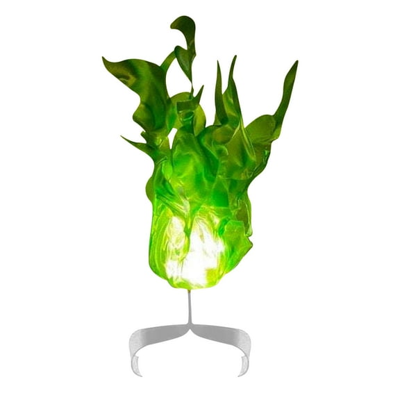 Virelaxpo 11.8 Inch Floating Flame LED Ornament, Halloween Decor with Two Tone Glow, Adjustable Strap, for Shelf Mantel Tabletop Display