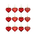 thumbnail image 1 of Virelaxpo 12-Pack Heart Shaped Plastic Hanging Ornaments for Valentine's Day Party Wedding Home Decoration Set, 1 of 9