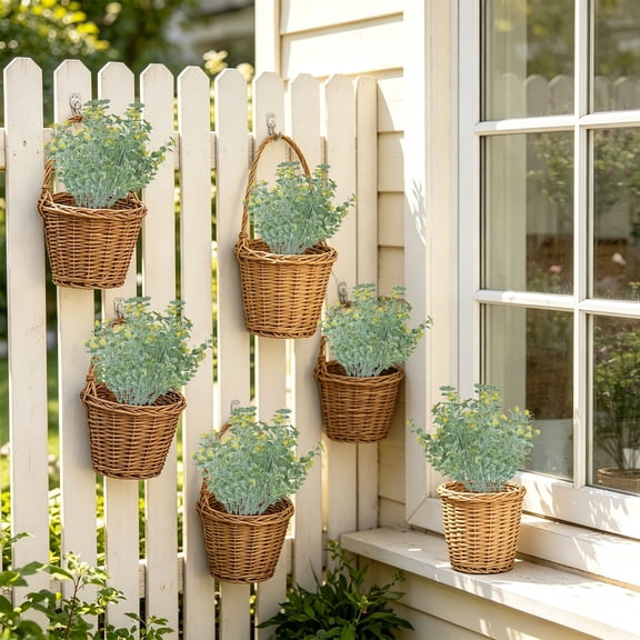 Virelaxpo 12Pcs Artificial Monstera and Gypsophila Flower Stems for Home Living Room Office Vase Filler Decor