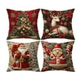 thumbnail image 1 of Virelaxpo 17in 4 Pack Christmas Pillow Covers - Cotton Decorative Set for HOME Decor with Easy Care, 1 of 7