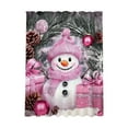 thumbnail image 1 of Virelaxpo 180x150cm Christmas Snowman Themed Shower Curtain for Bathroom Decoration, Multiple Festive Patterns Available, Polyester Material Durable Design, 1 of 6