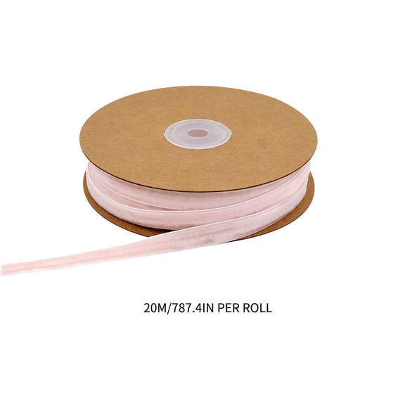 Virelaxpo 1cm Velvet Ribbon for Holiday DIY Projects,Christmas Decor and Gift Wrapping,20 Meters Long Roll for Crafting
