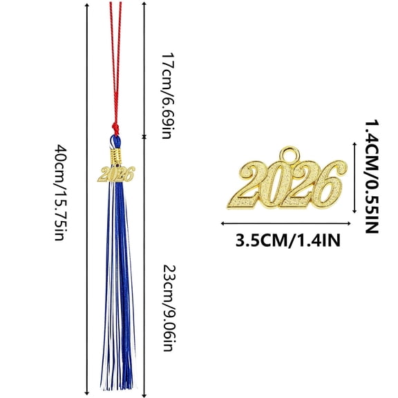 Virelaxpo 2026 Graduation Tassel for Bachelor Cap, Durable Academic Regalia Accessory for Ceremonies and Display, 12 Inch