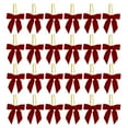 thumbnail image 1 of Virelaxpo 24 Pieces Velvet Christmas Bow Ornaments for Christmas Tree Wreath and Gift Wrap Decoration - Small Bows with Metal Clip for HOME and Party Decor, 1 of 8