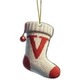 thumbnail image 1 of Virelaxpo 26 Letters Acrylic Christmas Stocking Ornaments, Personalized Alphabet Hanging Decor for Christmas Tree with Festive Designs, 1 of 3
