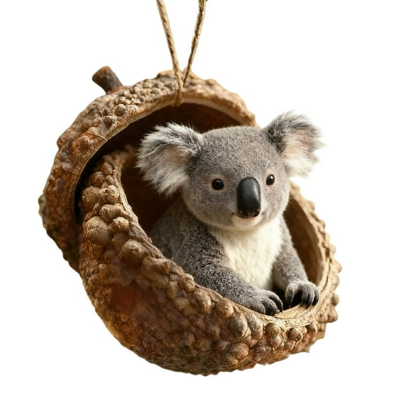 Virelaxpo 2D Acrylic Christmas Tree Ornaments Set with Ribbon Hanger Festive Holiday Decor for Indoor Outdoor Tree Mantel Window Centerpiece