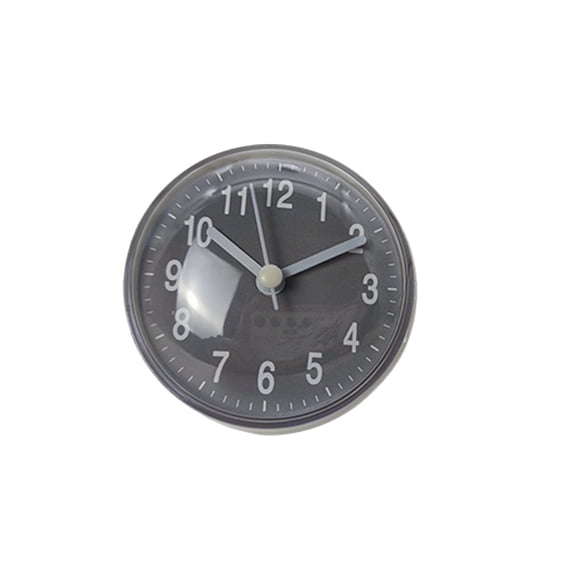 Virelaxpo 3 Inch Suction Cup Analog Clock Non-Ticking Quartz Movement for Bathroom Mirror and Kitchen Wall