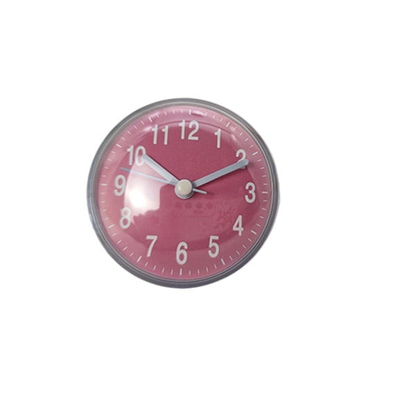 Virelaxpo 3 Inch Suction Cup Analog Clock Non-Ticking Quartz Movement for Bathroom Mirror and Kitchen Wall