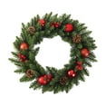 thumbnail image 1 of Virelaxpo 30cm Christmas Wreath with Berry Vines, PVC Artificial Garland for Front Door Decoration, Holiday and Winter Home Festive Decor, 1 of 6
