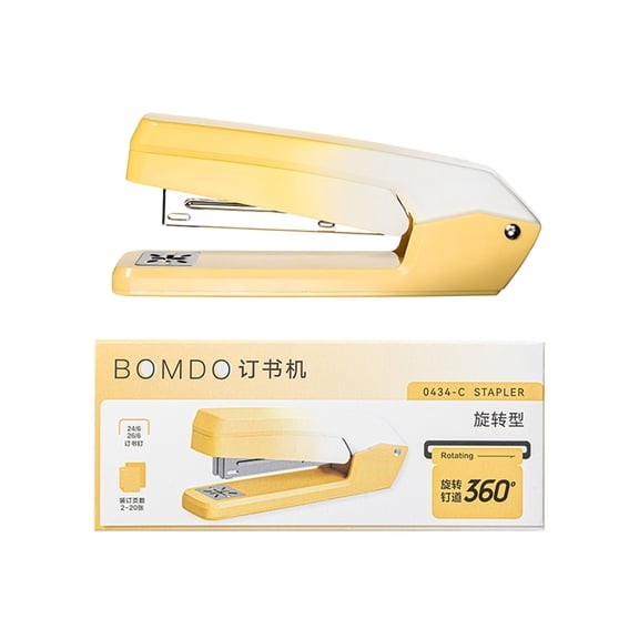 Virelaxpo 360 Degree Rotating Stapler, Large Capacity Saddle Stitcher for Effortless Operation, Plastic Office Tool for Home Document Binding