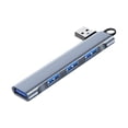 thumbnail image 1 of Virelaxpo 4-Port USB Hub Multi-functional Docking Station for Data Transfer and Charging Compact Splitter with Stable Connection for Laptop PC Accessories Office Home Entertainment Use, 1 of 6