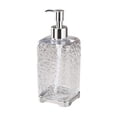 thumbnail image 1 of Virelaxpo 450ml Hand Soap Dispenser Bottle, Clear Square Ripple Design Refillable Creative Soap Dispenser for Bathroom, Kitchen, Toilet, Home and Office Use, 1 of 6