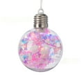 thumbnail image 1 of Virelaxpo 5-Pack Glittery Christmas Light Bulb Hanging Ornaments with Button Battery, Festive Indoor and Outdoor Decor for Tree and Windows, 1 of 6