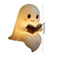 thumbnail image 1 of Virelaxpo 6-Inch Ghost Reading Book Lamp with Warm Light for Halloween Home Decor, Battery Powered Night Light for Mantel and Shelf Display, 1 of 7