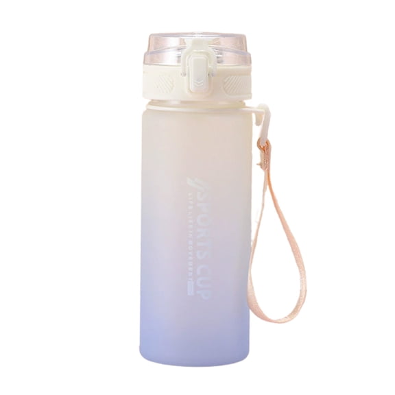 Virelaxpo 600ml Gradient Color Water Bottle with Tea Infuser,Leak-Proof Portable Drinking Cup for Sports and Outdoor,One-Button Open Lid and Carrying Strap