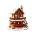 thumbnail image 1 of Virelaxpo Acrylic Christmas Snow Hut Hanging Decor, 8cm Festive Ornament for Tree and Indoor Display, Pattern Variety Design, 1 of 6
