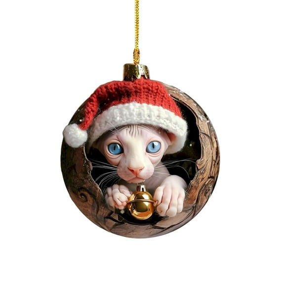 Virelaxpo Acrylic Flat Christmas Ornament with Cute Cute Design Hanging Tree Decoration for HOME Festive Gift Idea