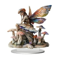 Virelaxpo Acrylic Goddess Figurine Desktop Ornament, 2D Art Decor for Study Living Room Home Decoration