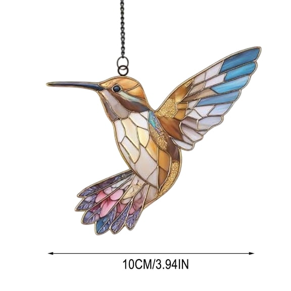 Virelaxpo Acrylic Owl Window Hanging Decoration Colorful Red White Blue Sun Catcher for Home Garden Indoor Outdoor Decor