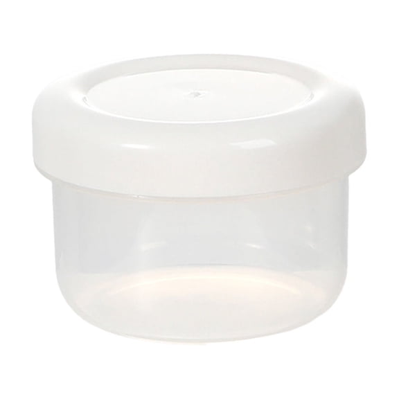 Virelaxpo Airtight Food Container, Sealed Storage Box with Locking Lid for Fresh Fruits Vegetables Salad, Transparent Cover, Fits in Refrigerator Pantry, 4.1x4.1x2.7 Inches, White