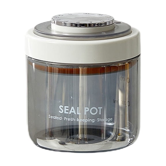 Virelaxpo Airtight Storage Container Push-Button Seal Jar for Kitchen Pantry Organization Preserving Coffee Tea Beans Dry Food and Ingredient Freshness
