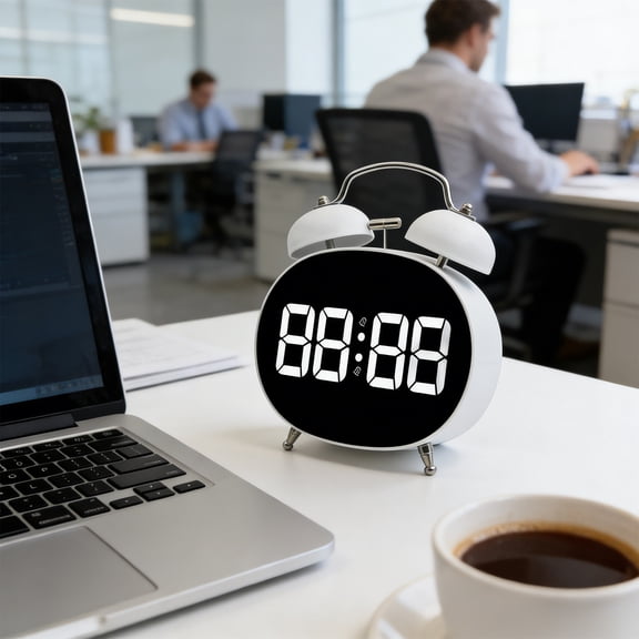 Virelaxpo Alarm Clock with Gentle Wake-Up Sound, Distraction-Free Bedroom Alarm Clock for Home Use, Accurate Timekeeping Clock