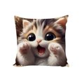 thumbnail image 1 of Virelaxpo Animal Themed Pillow Cover with Invisible Zipper, 45x45cm for Sofa Cushion, Christmas and Fall Decorative Accent, 1 of 6