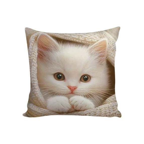 Virelaxpo Animal Themed Pillow Cover with Invisible Zipper, 45x45cm for Sofa Cushion, Christmas and Fall Decorative Accent