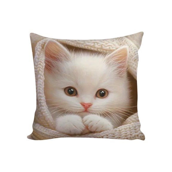 Virelaxpo Animal Themed Pillow Cover with Invisible Zipper, 45x45cm for Sofa Cushion, Christmas and Fall Decorative Accent
