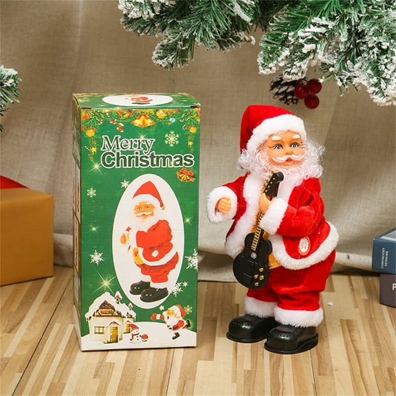 Virelaxpo Animated Musical Santa Claus Decoration with Dancing Motion, Battery-Operated Christmas Ornament for Indoor Holiday Decor, Fun Festive Centerpiece for Parties