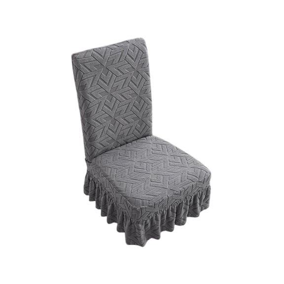 Virelaxpo Arrow Pattern Chair Cover Stretch Skirt Design Elastic Dining Chair Cover for Home Living Room All Season Use with Drawstring