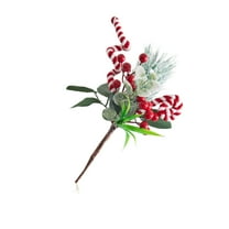 Virelaxpo Artificial Christmas Branches with Red Berries - Realistic Pine Cuttings for Tabletop Decor and Tree Embellishment in Holiday Season