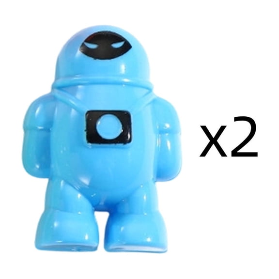 Virelaxpo Astronaut Robot Pencil Sharpener 2 Pcs, Manual Pencil Sharpener with Hidden Blade, Compact Design for Desk, Office Stationery Use