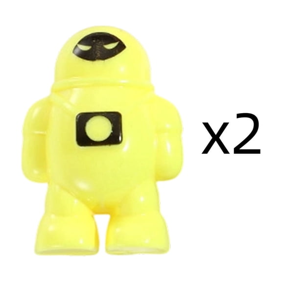 Virelaxpo Astronaut Robot Pencil Sharpener 2 Pcs, Manual Pencil Sharpener with Hidden Blade, Compact Design for Desk, Office Stationery Use
