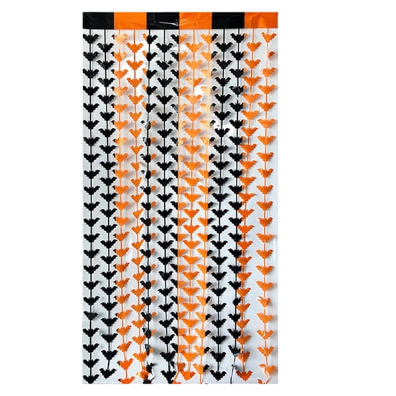Virelaxpo Bat Rain Curtain 79x39 Inches for Halloween Doorway Decor, Party Supply Hanging for Indoor Home Aisle Festive Atmosphere Halloween Decoration