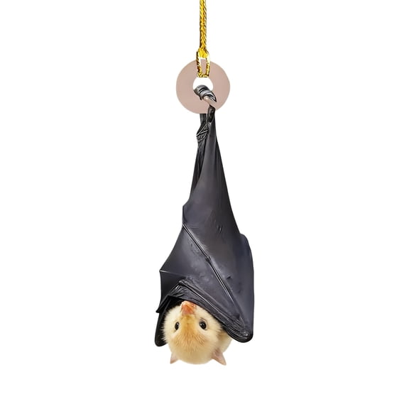 Virelaxpo Bat Shape Christmas Tree Ornament with Upside Down Design - Festive Hanging Decoration for Holiday Themes and Unique Displays