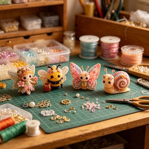 Virelaxpo Bead Craft Kit for Embroidery and Brooch Making, All-Inclusive Materials for Handmade Jewelry, Ideal for Adults, Beginners, and Relaxing Hobbies in Crafting Projects